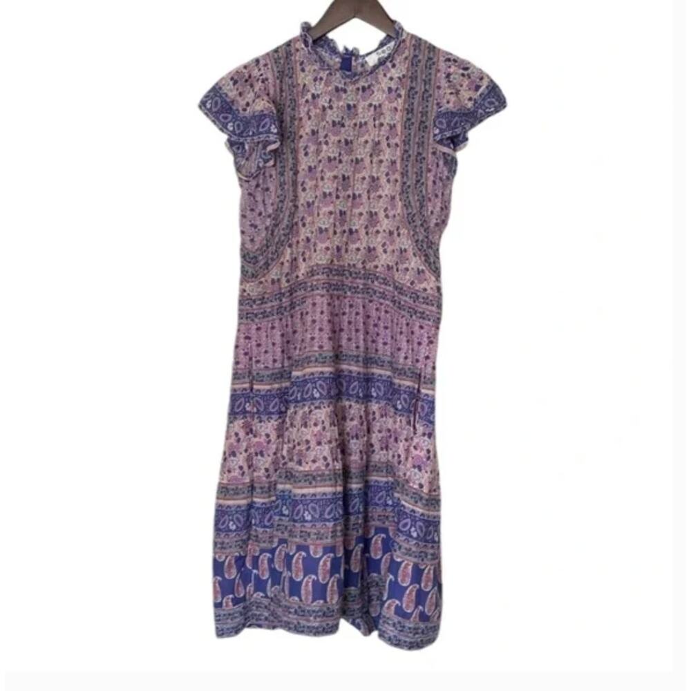 Sea New York Bianca Tiered Tunic Dress in Violet Sz 0 - Picture 3 of 7